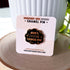 A black cloud shaped pin with gold lettering that reads "don't fucking touch me" surrounded by little stars. In this image, the pin is displayed on a light colored card.