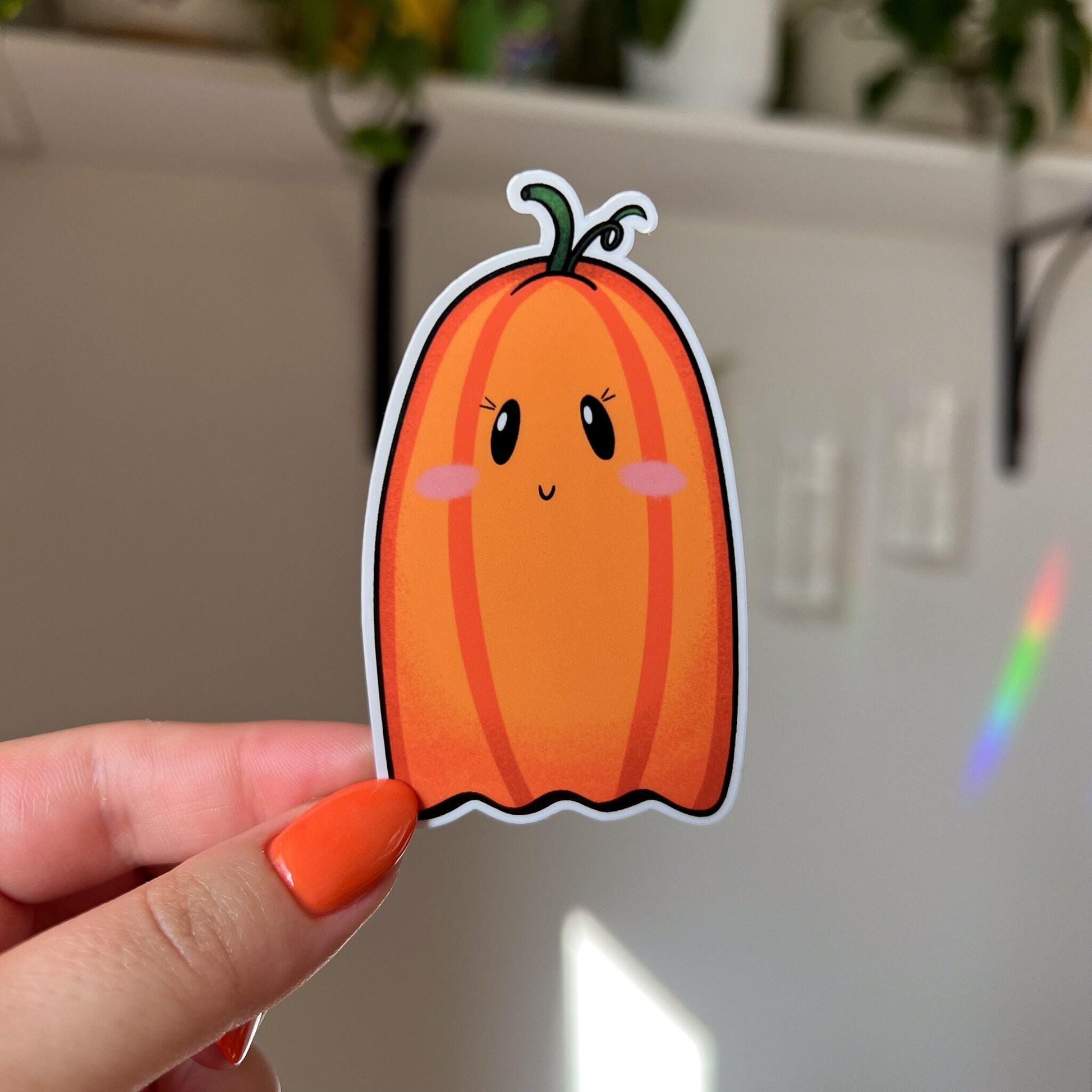 Pumpkin Ghost Sticker