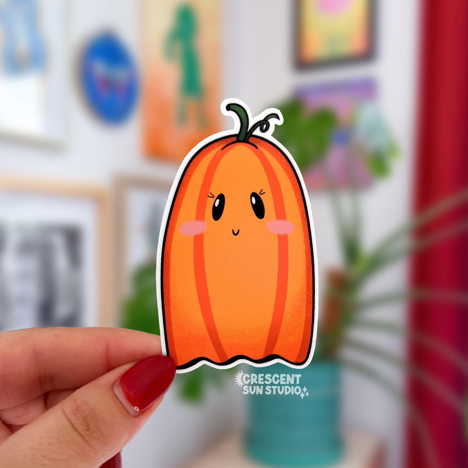 Pumpkin Ghost Sticker